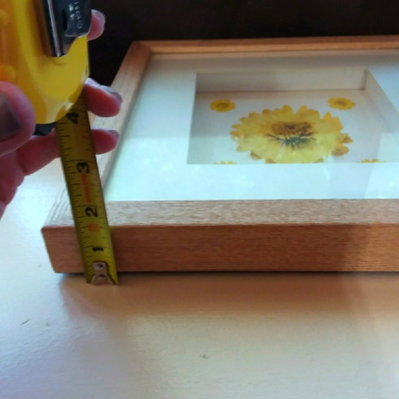 Adorable Yellow Flower Shadowbox Framed Art - Picture 2 of 4